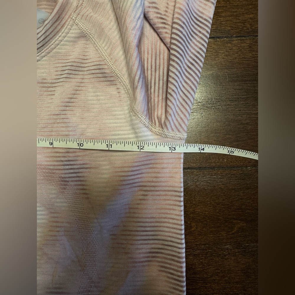 NWOT Lululemon Swiftly Tech Long Sleeve Shirt 2.0 Shibori Stripe Pink Taupe - Picture 4 of 6